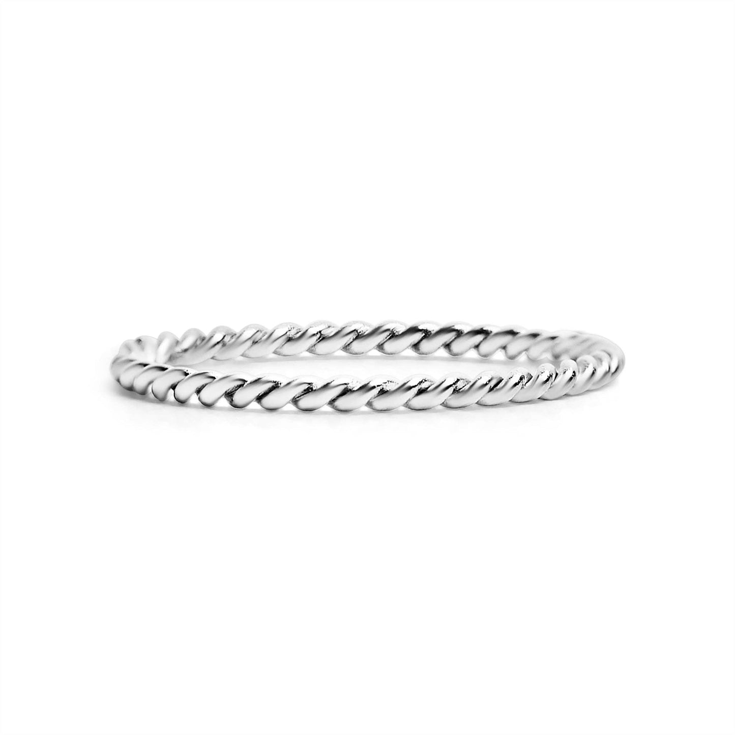 Stainless Steel Braided Stacking Ring - Hypoallergenic: Gold / 5