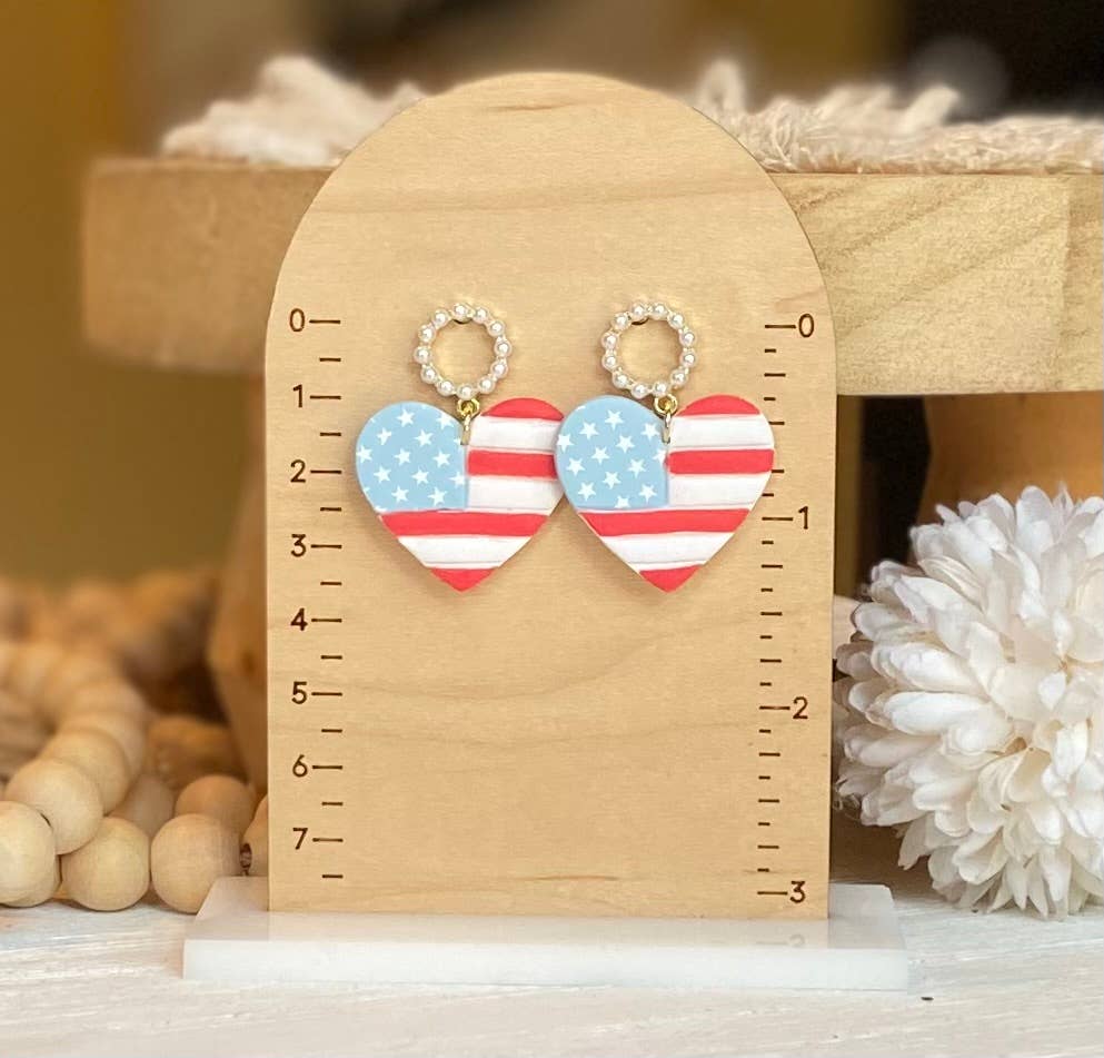 Fourth of July Handmade Earrings | Red White & Blue Earrings: Cowboy Boots