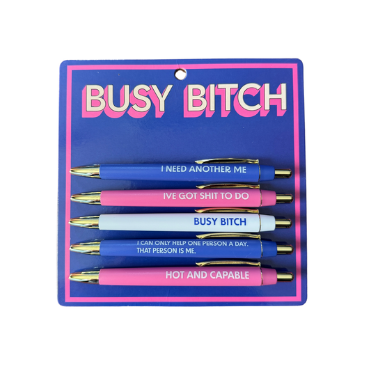 Busy Bitch Pen Set (funny, gift, stocking stuffer), christmas