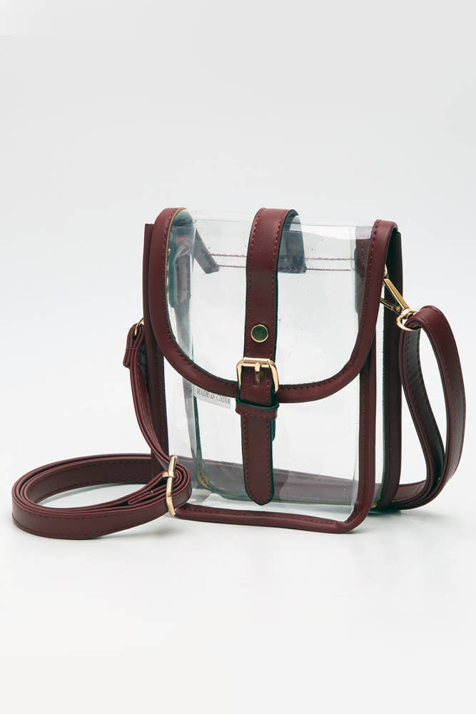 Clear Cross Body Stadium Concert Transparent Handbag: White