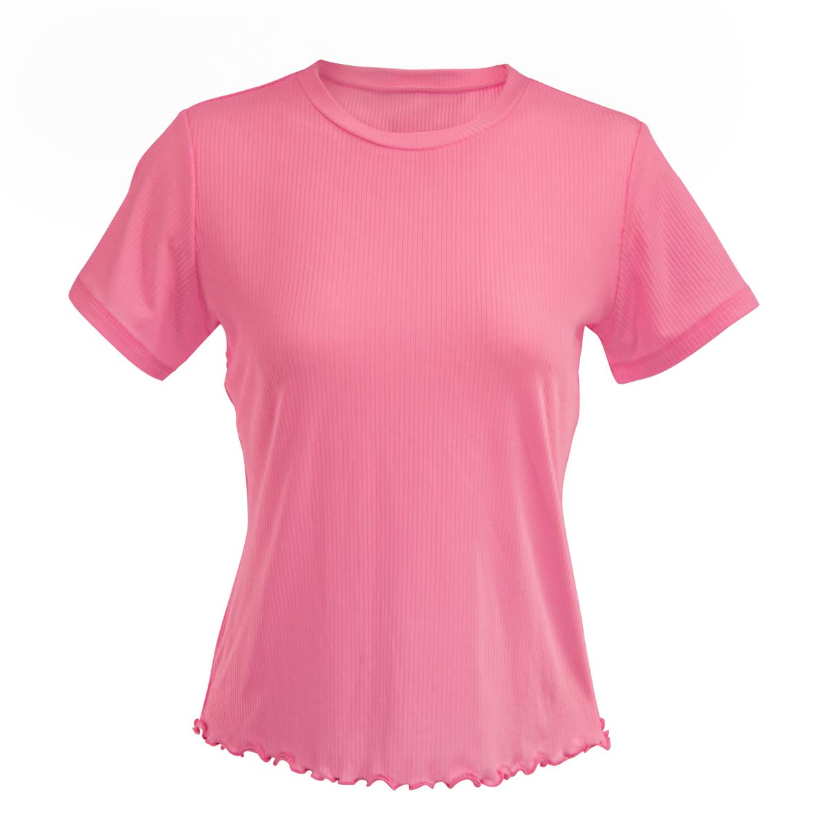 Sunkissed Coral Bliss Pajama Top | Soft Rib-Knit PJ Shirt: S
