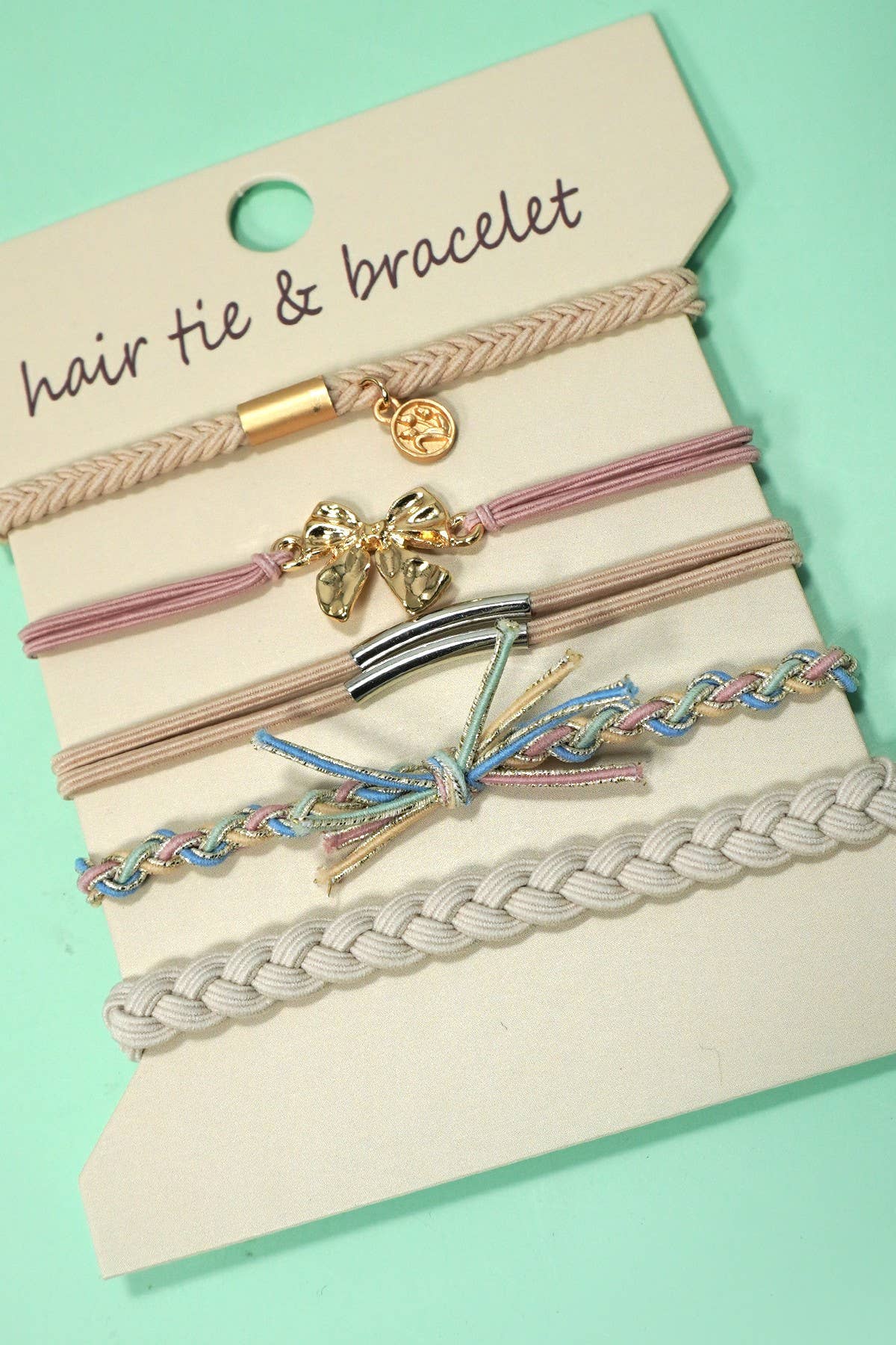 BOHO DUAL FUNCTION KNOT BRACELET HAIR TIES | 40BH104: BOW