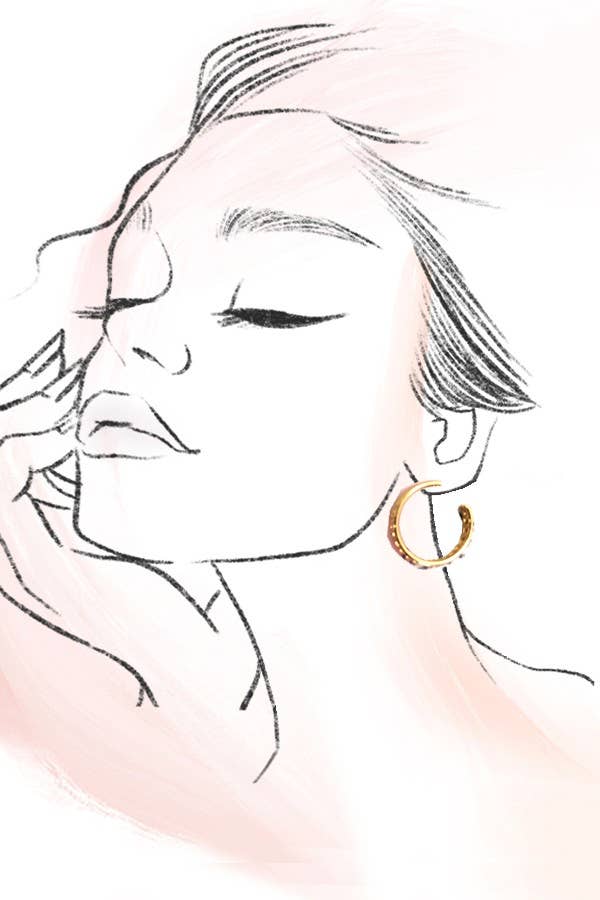 18K STAINLESS STEEL WATERPROOF TARNISH FREE HOOPS | 40E318: Gold