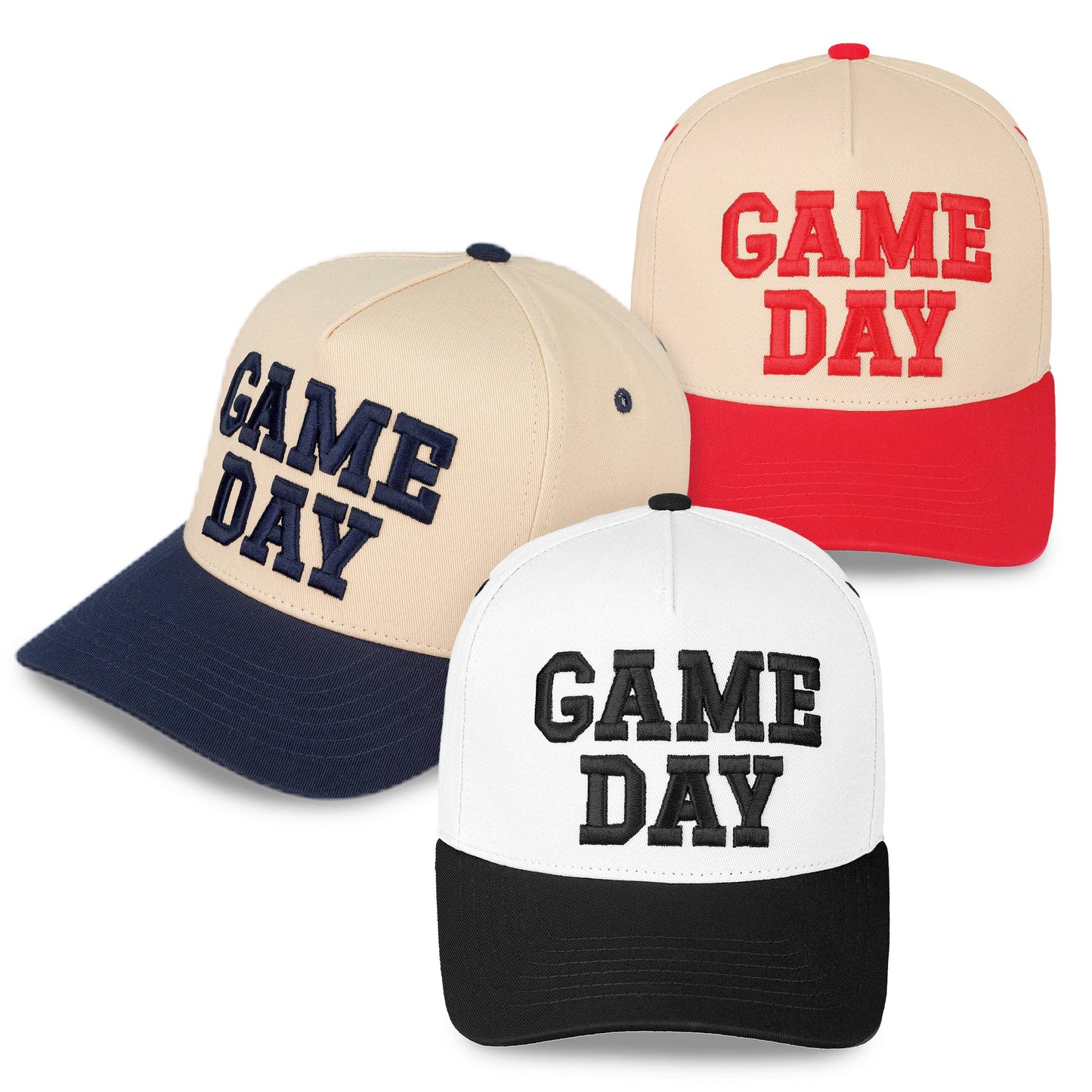 C.C GAME DAY Embroidered Cotton Baseball Cap: Dark Green