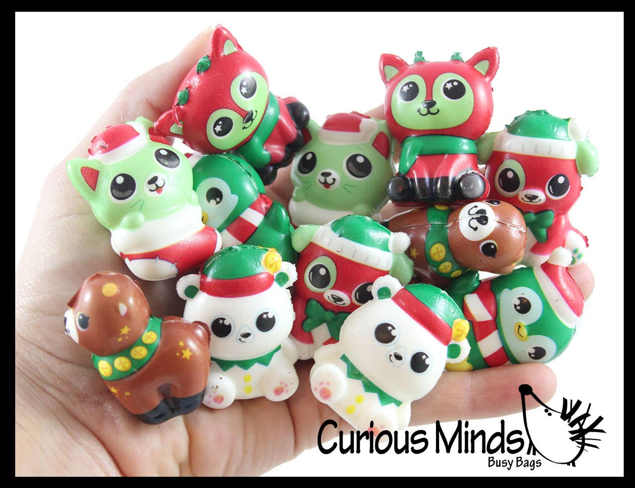 1 Mini Winter Animal Themed Slow Rise Squishy Toys - (6 Styl