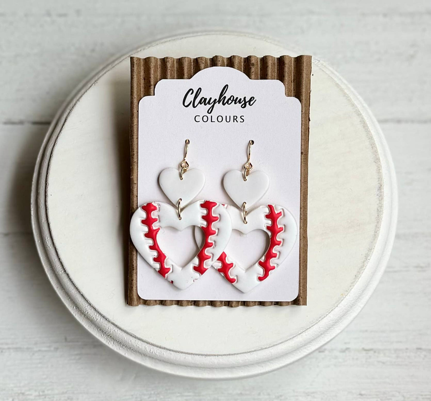 Baseball Earrings: Baseball Hoops