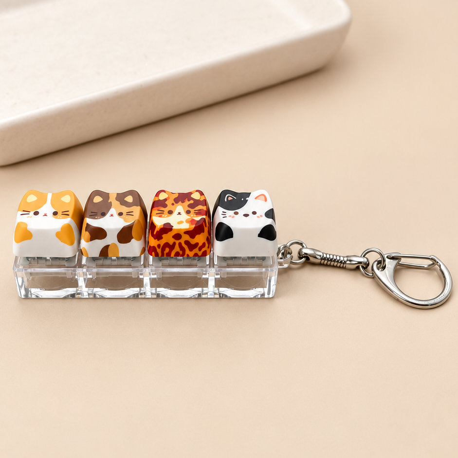 Printed Keyboard Fidget Stress Relief Keychain | 40KC205: A
