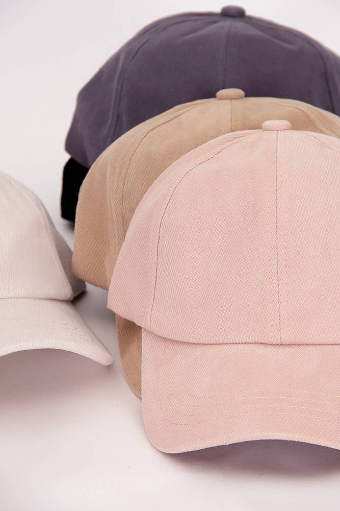 C.C Brushed Twill Baseball Cap: Dusty Rose