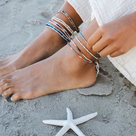 Beaded Anklets (10 Pack Assortment)