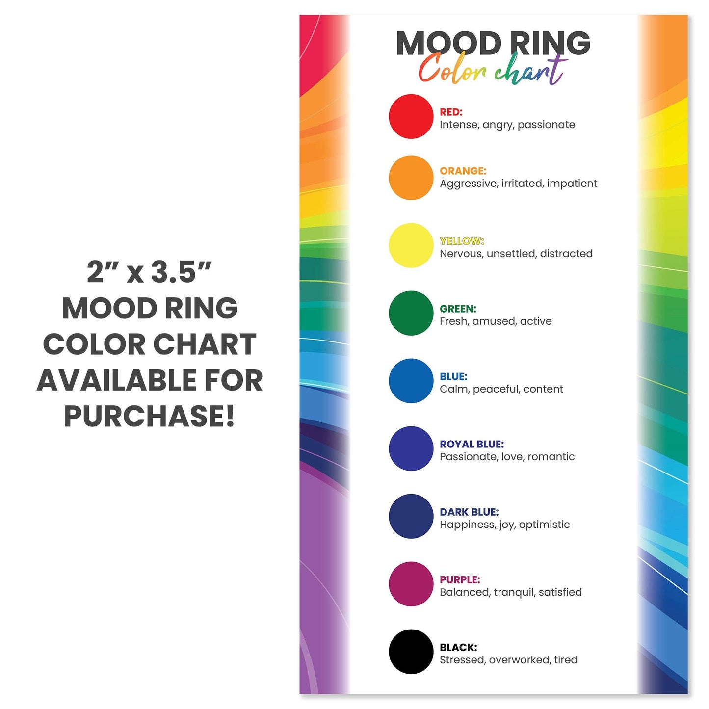 18K Gold PVD Stainless Steel Mood Ring : 3