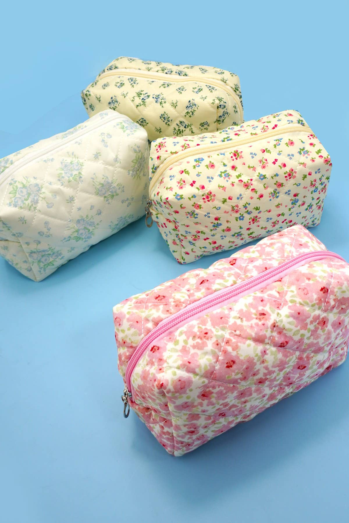FLORAL TOILE PATTERN MAKEUP COSMETIC POUCH BAG | 40P562: E