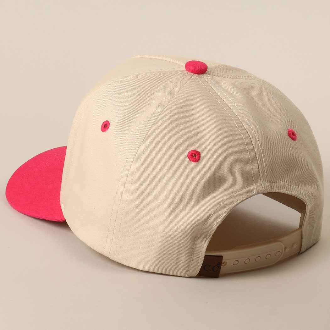 GO ASK YOUR DAD Embroidery Two-Tone Trucker Hat: DENIM / One Size