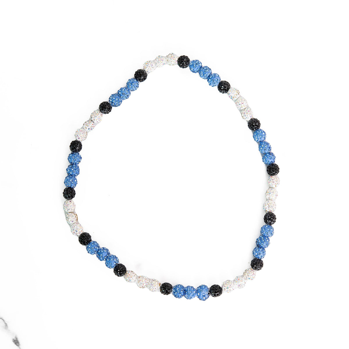 Bling Baseball Necklace: Red Navy and White