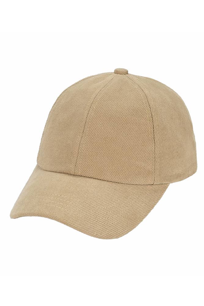 C.C Brushed Twill Baseball Cap: Light Beige