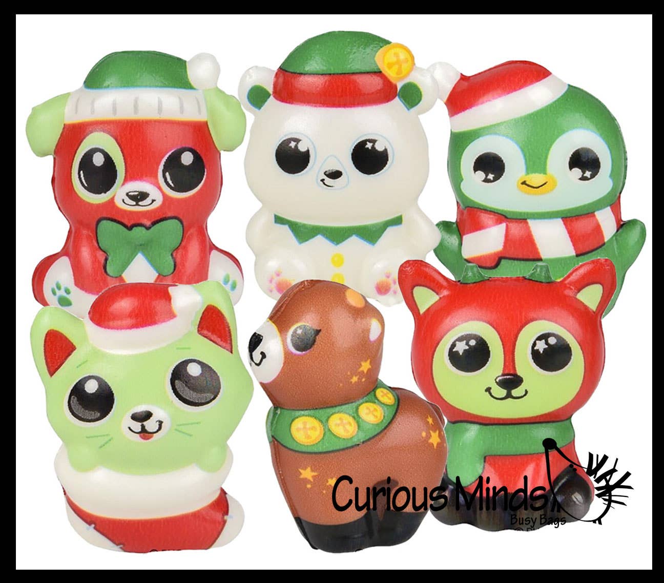 1 Mini Winter Animal Themed Slow Rise Squishy Toys - (6 Styl