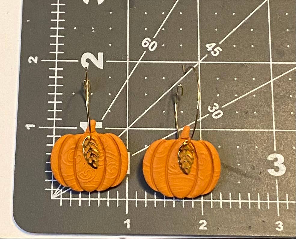 Pumpkin Hoops with gold leaf : Pumpkin