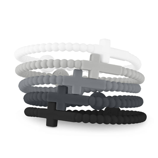 Jesus Bracelets - 5 Packs: Alloy / Large