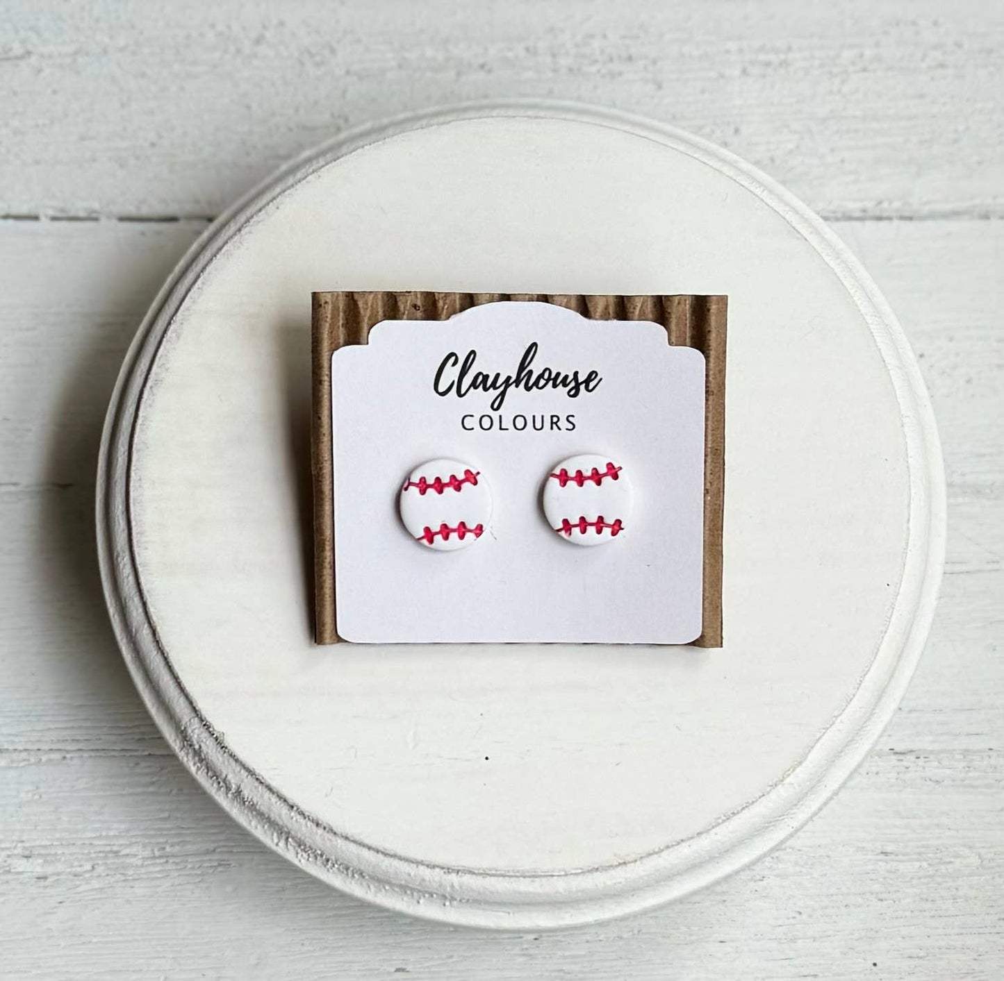 Baseball Earrings: Baseball Studs