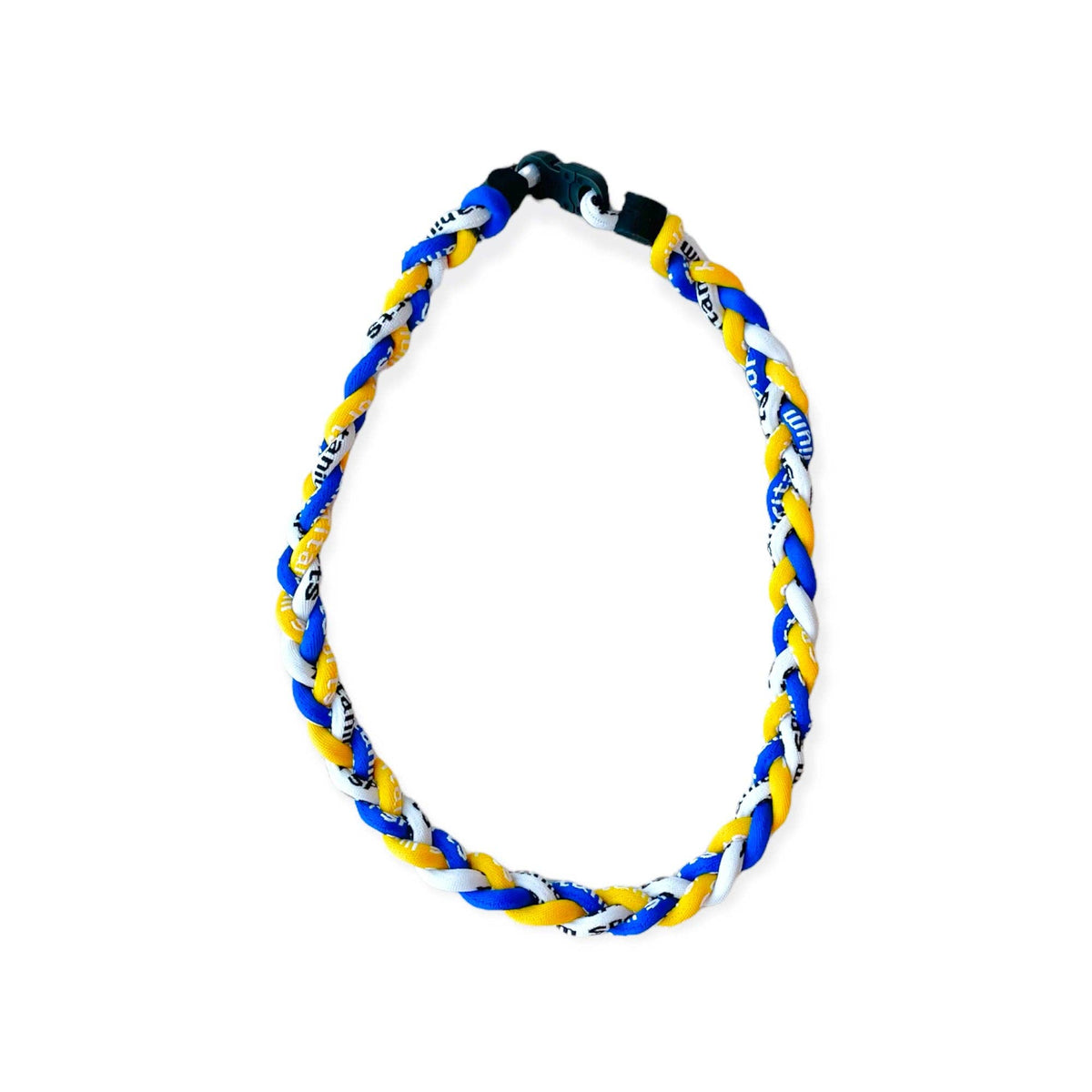 Braided Sports Necklace | Blue + Yellow