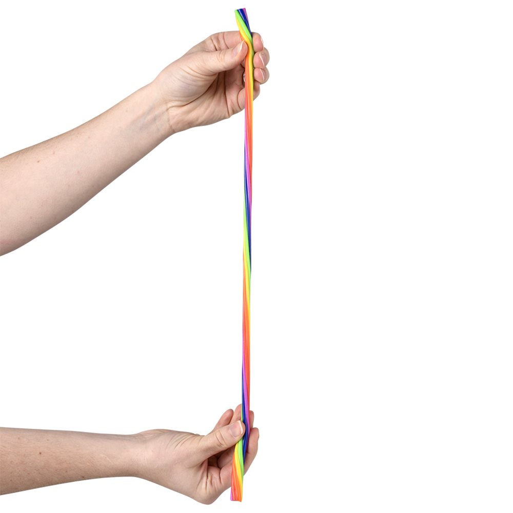 (T) 12" RAINBOW STRETCHY NOODLE