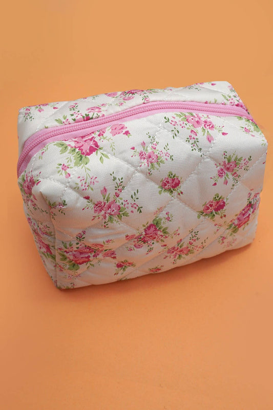 FLORAL TOILE PATTERN MAKEUP COSMETIC POUCH BAG | 40P562: E