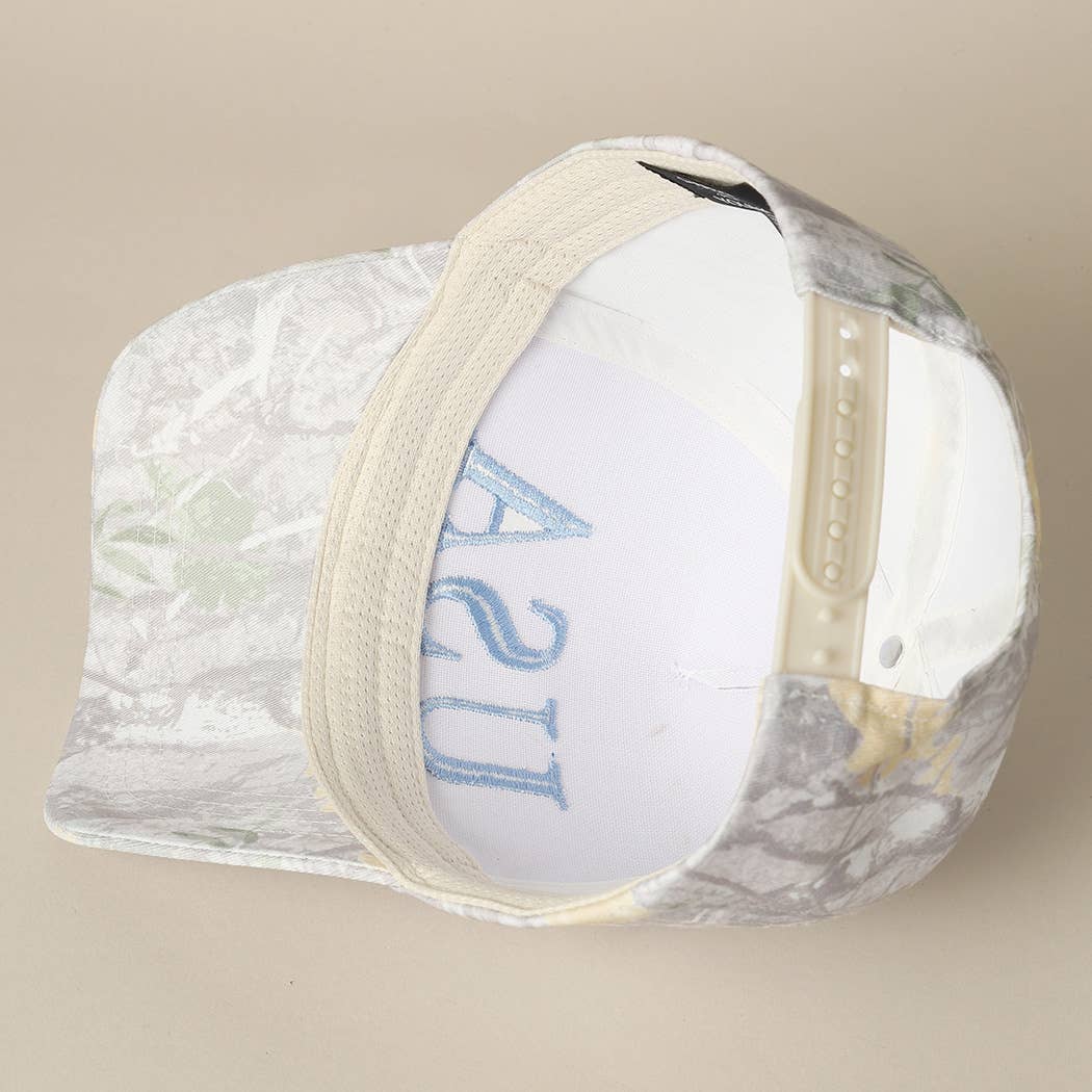 USA Letter Embroidery Camo Print Baseball Cap: BEIGE CAMO-BEIGE / ONE SIZE