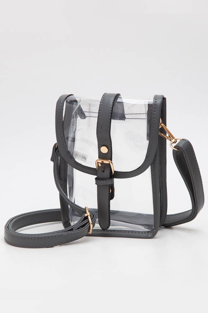 Clear Cross Body Stadium Concert Transparent Handbag: Navy