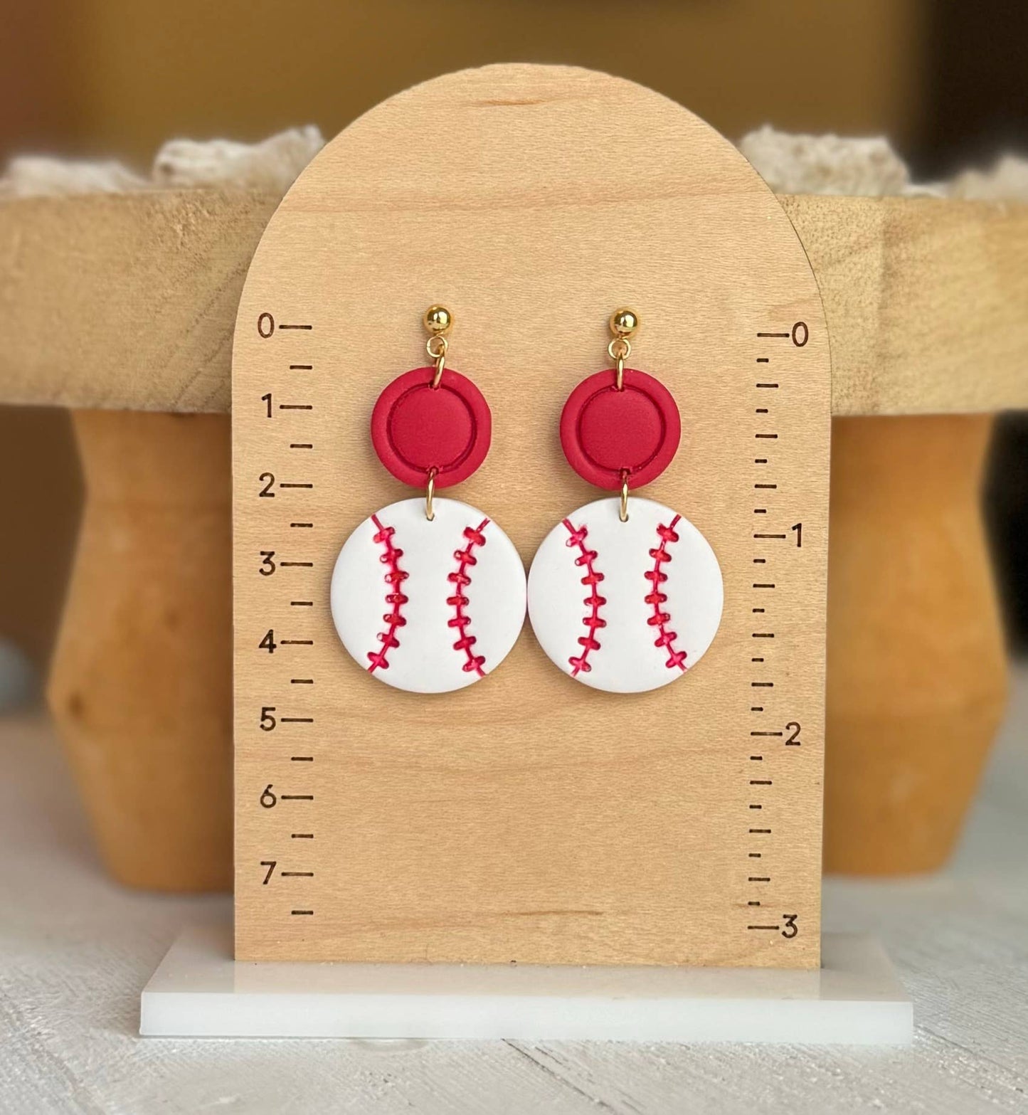 Baseball Earrings: Baseball Studs