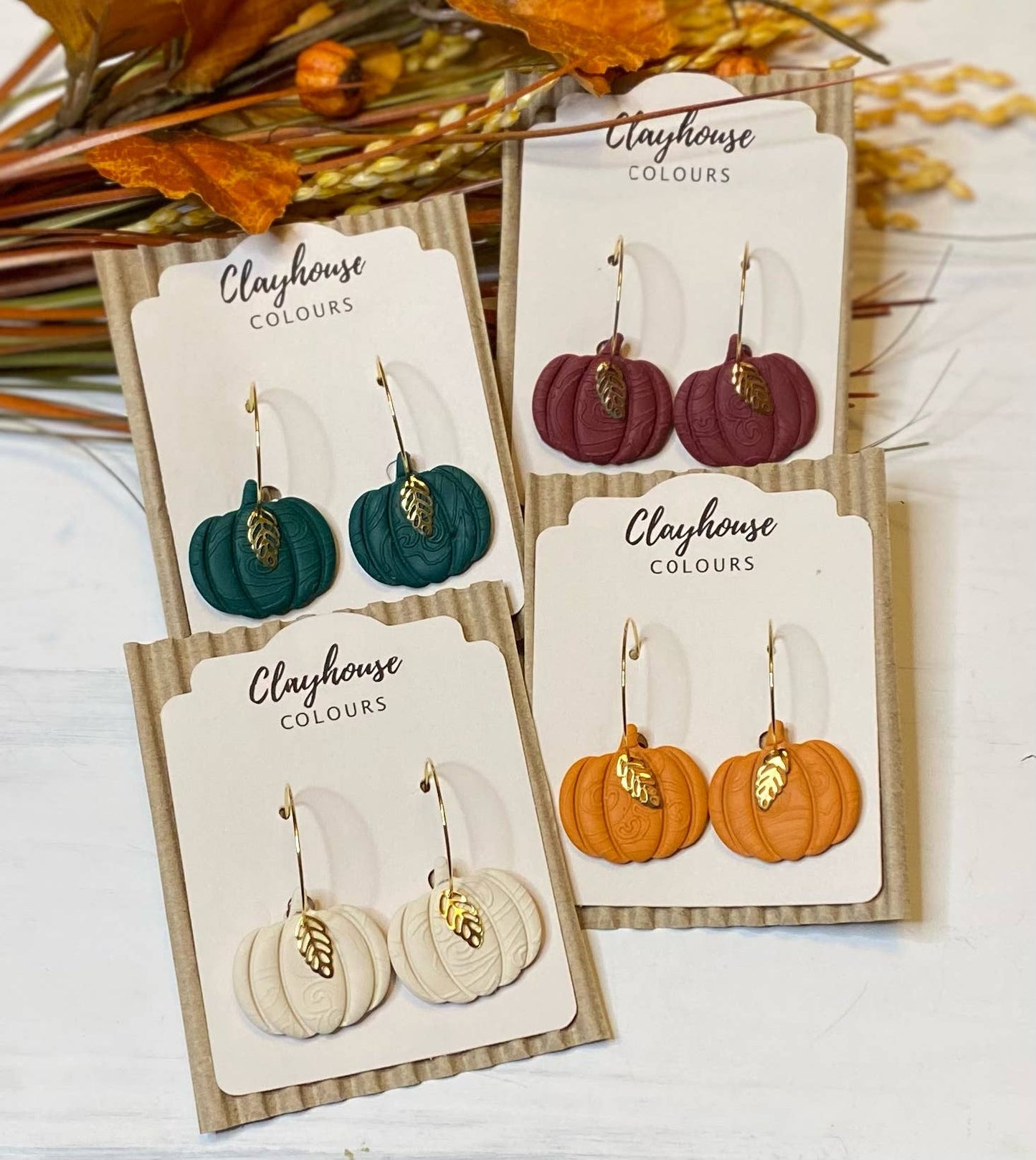 Pumpkin Hoops with gold leaf : Pumpkin