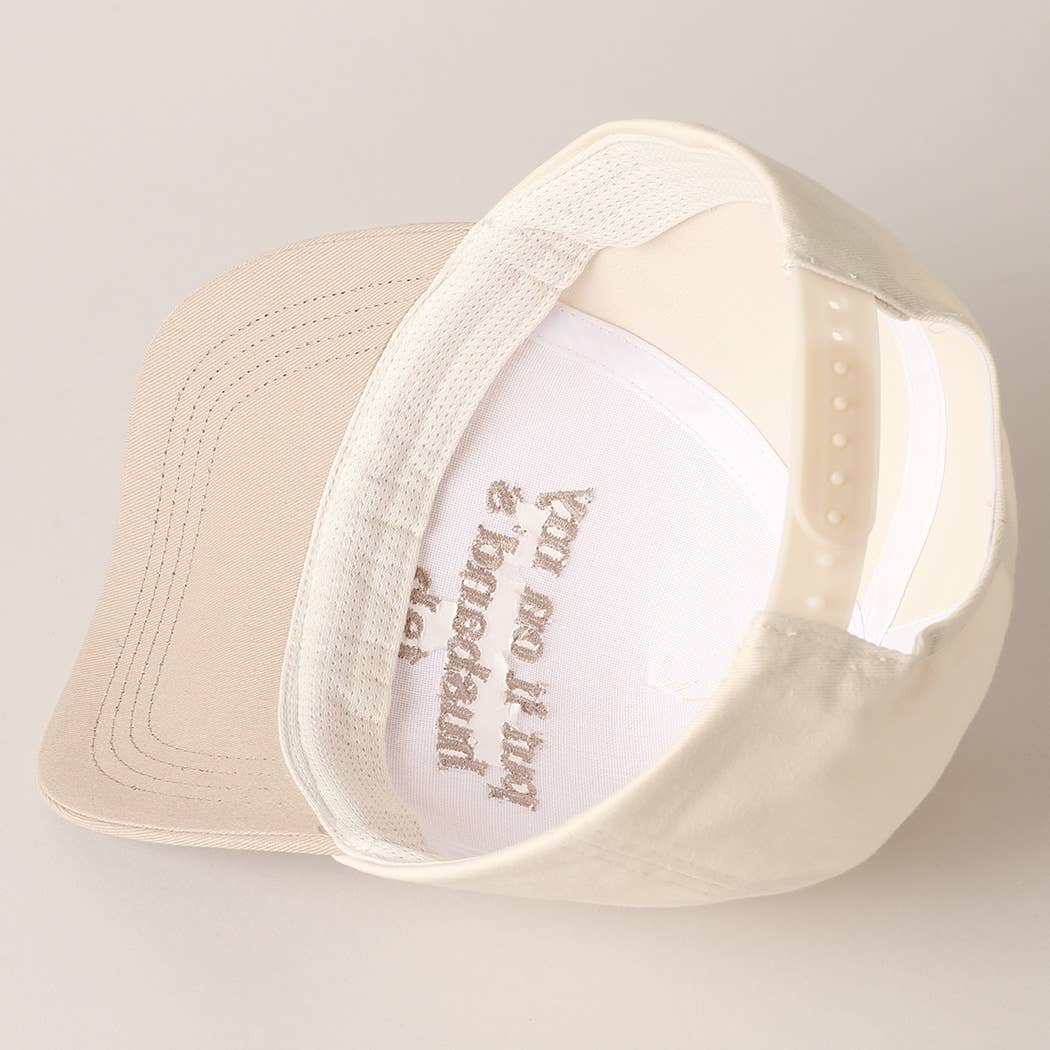 Put it on my husband's tab Embroidery Canvas Cap: Pink / ONE SIZE