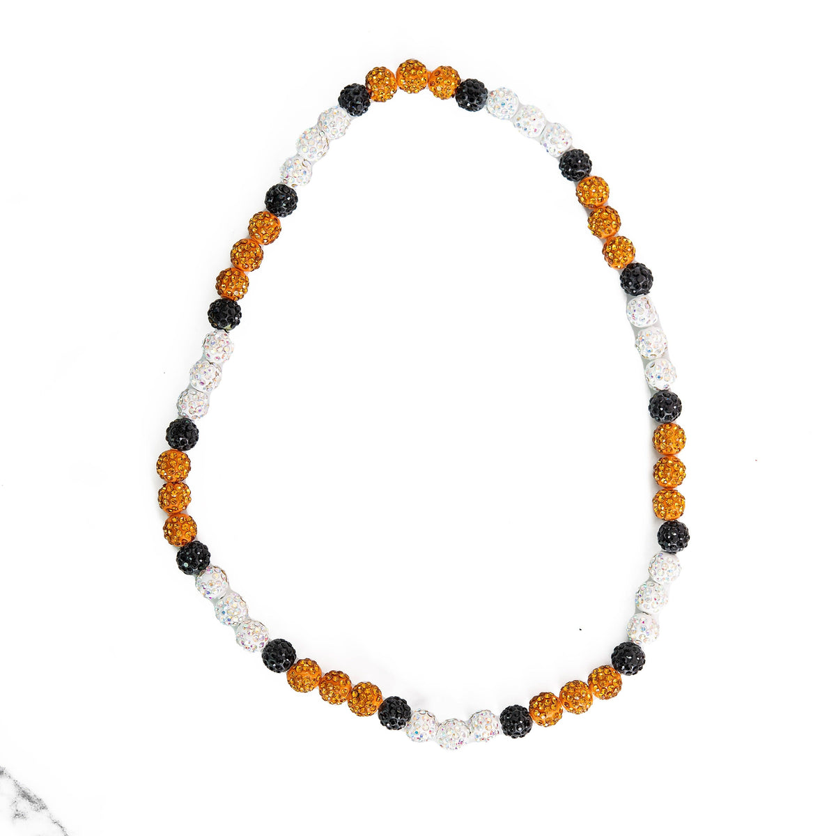 Bling Baseball Necklace: Red Navy and White