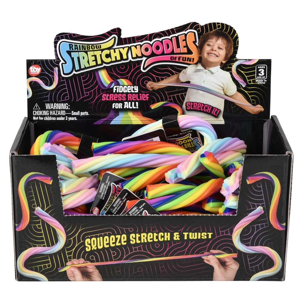 (T) 12" RAINBOW STRETCHY NOODLE