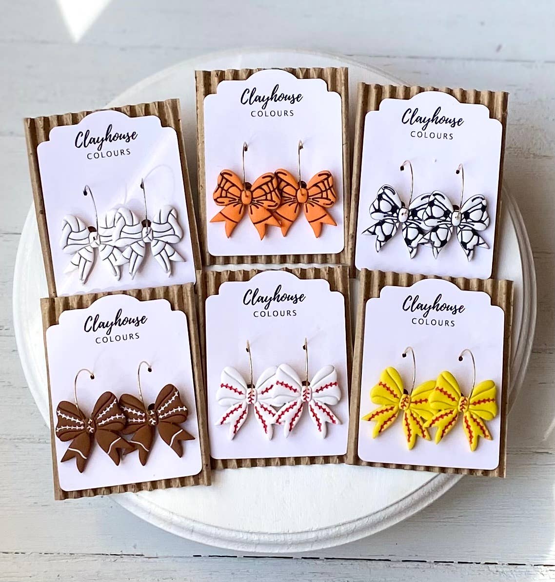 Sports Bow Hoops | Baseball Bows | Softball Bows : Gold Plated / Football