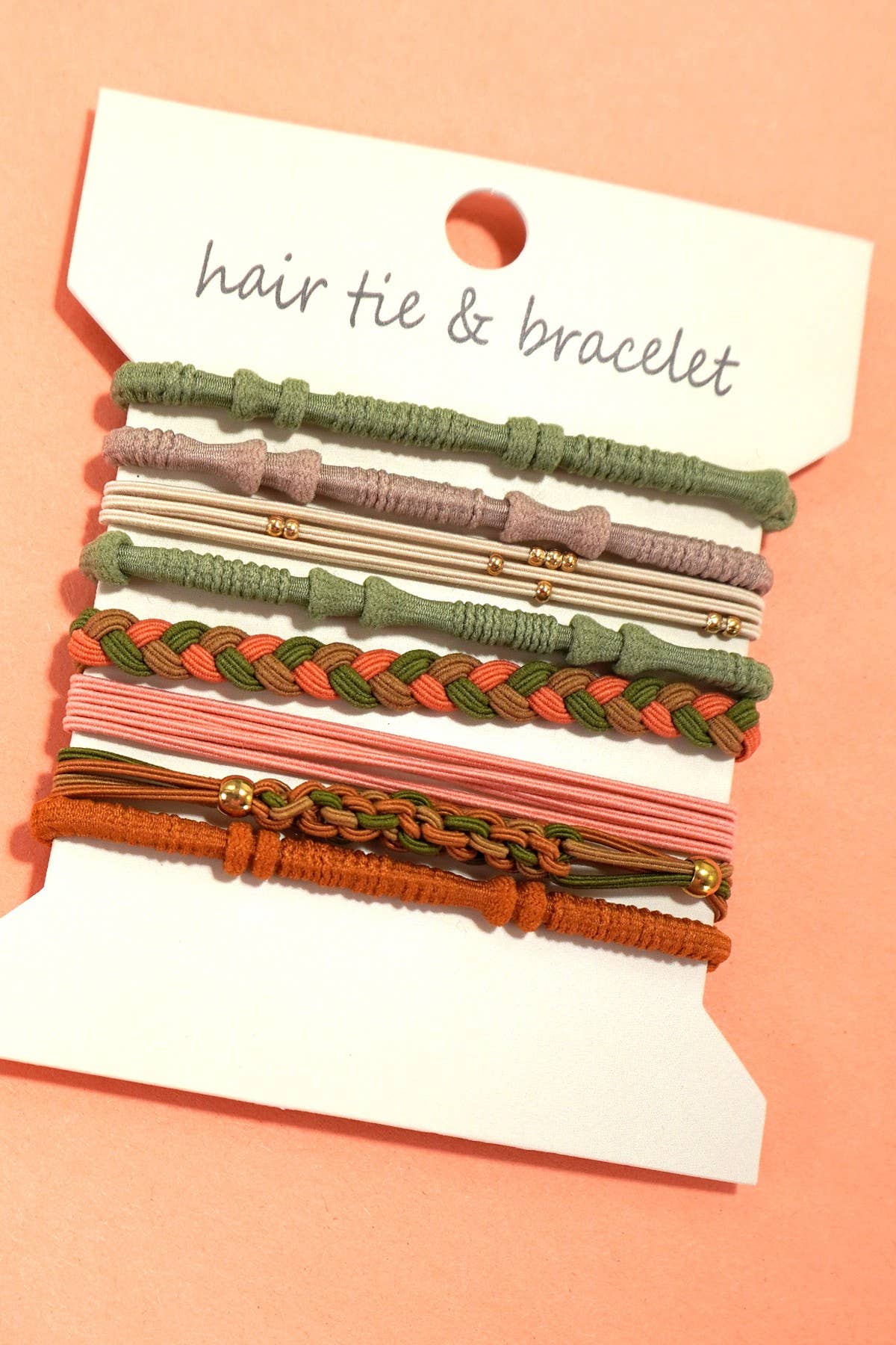 BOHO DUAL FUNCTION KNOT BRACELET HAIR TIES | 40BH103: Pastel