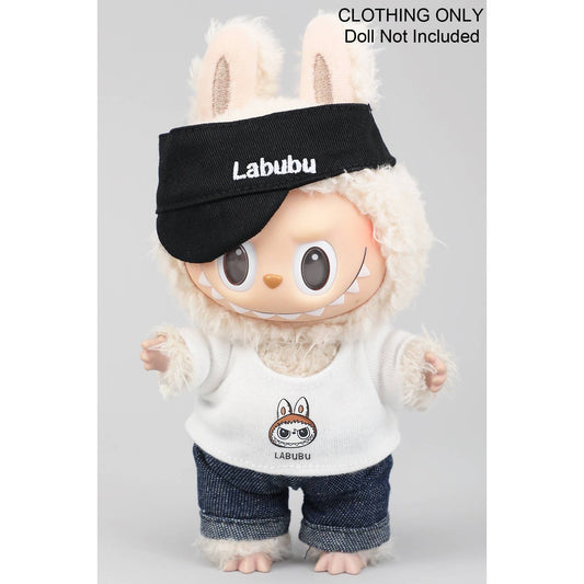 VISOR JEANS AND SHIRT LABUBU OUTFIT: WHITE / 1 SIZE