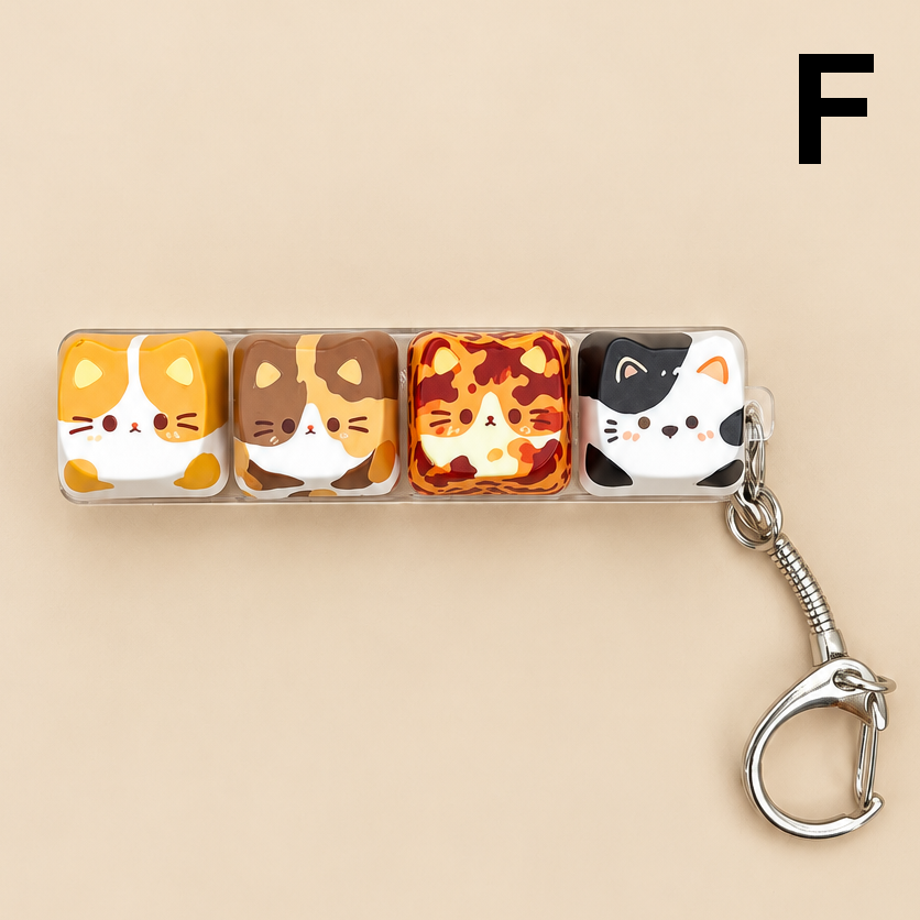 Printed Keyboard Fidget Stress Relief Keychain | 40KC205: F