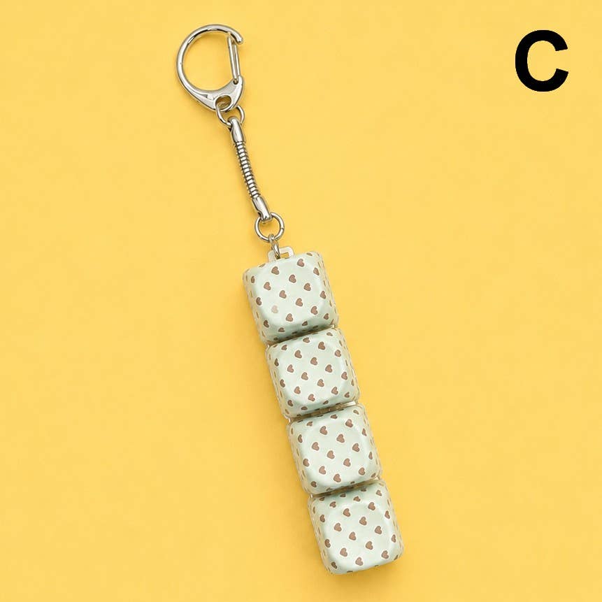 Printed Keyboard Fidget Stress Relief Keychain | 40KC205: C