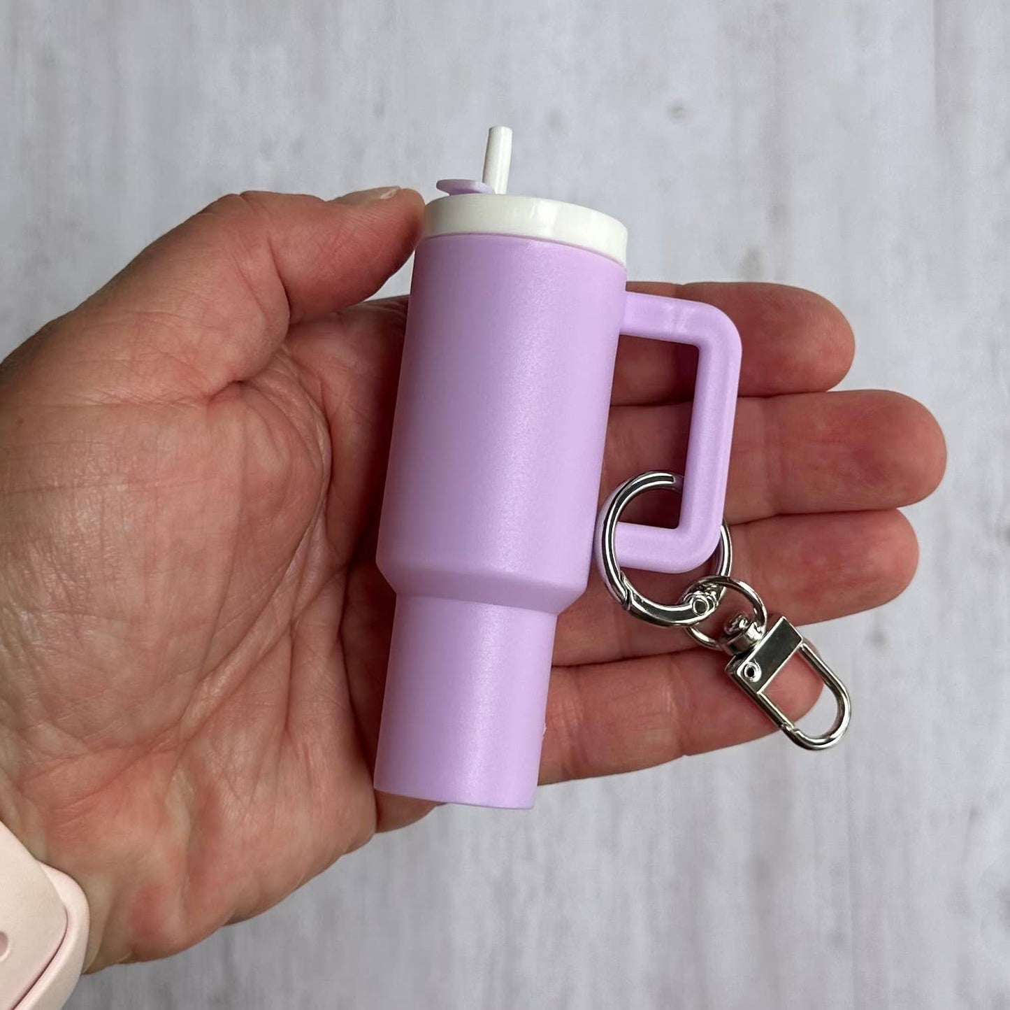 Mini Tumbler Keychain Carry Storage Container Lilac