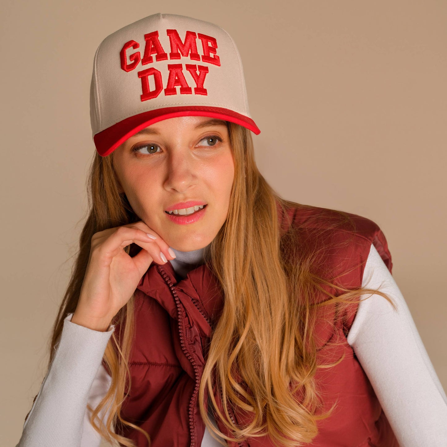 C.C GAME DAY Embroidered Cotton Baseball Cap: Dark Green