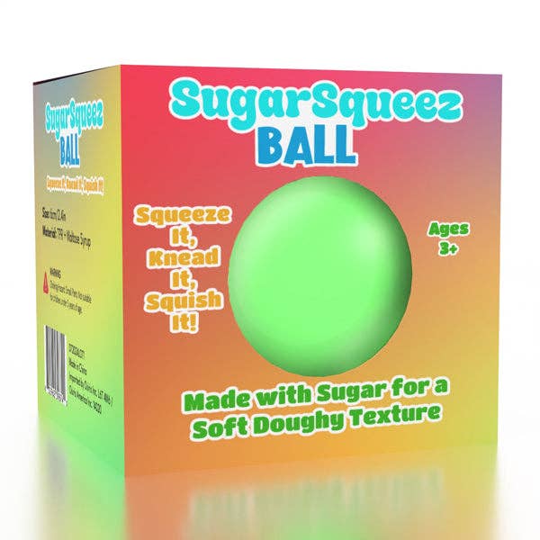 SugarSqueez Squishy Fidget Sugar Stress Ball (1pc) Assorted Colors: Glitter