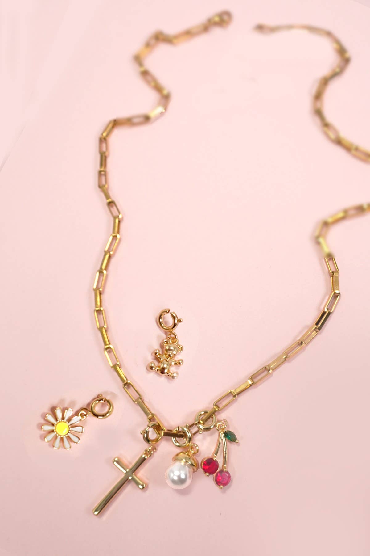 CHARM-18K REAL GOLD DIPPED WITH SPRING RING CLASP | 80CM1100: BOW1
