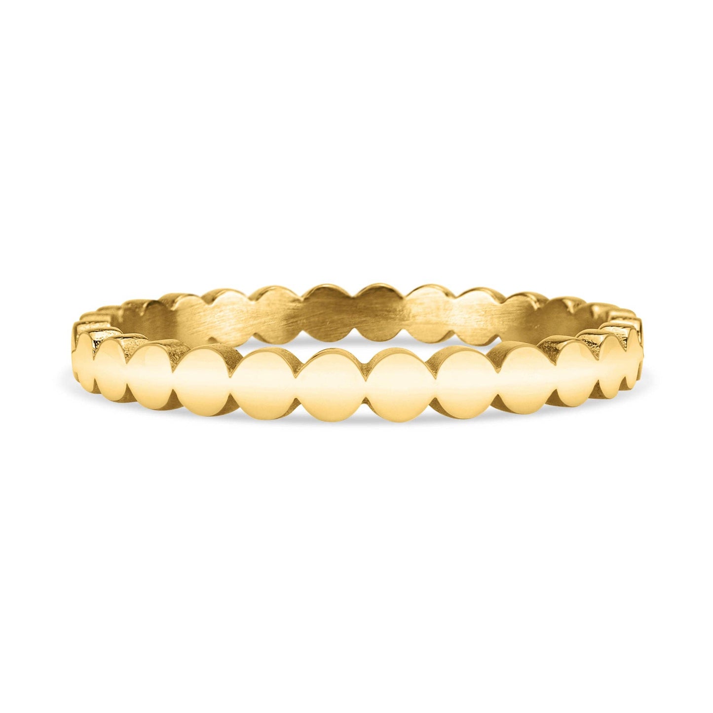 Flat Circle Stacking Ring: Gold / 5