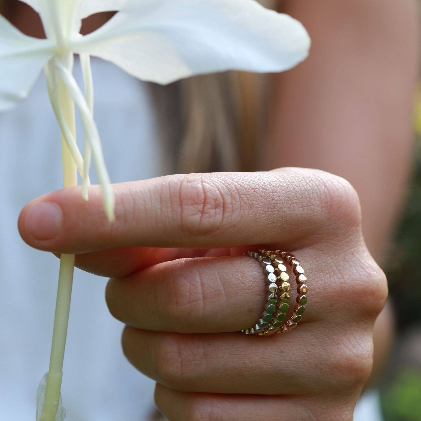 Flat Circle Stacking Ring: Gold / 5
