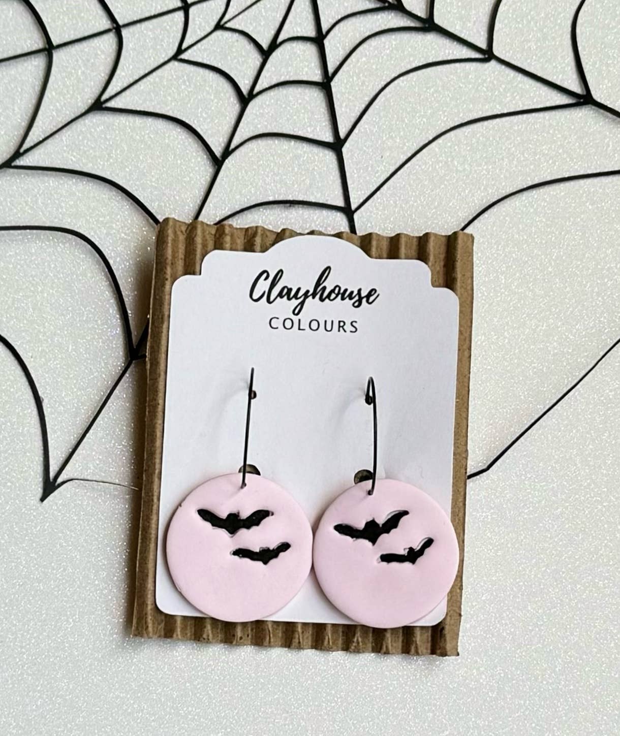Pink Halloween Earrings : Candy Corn Studs