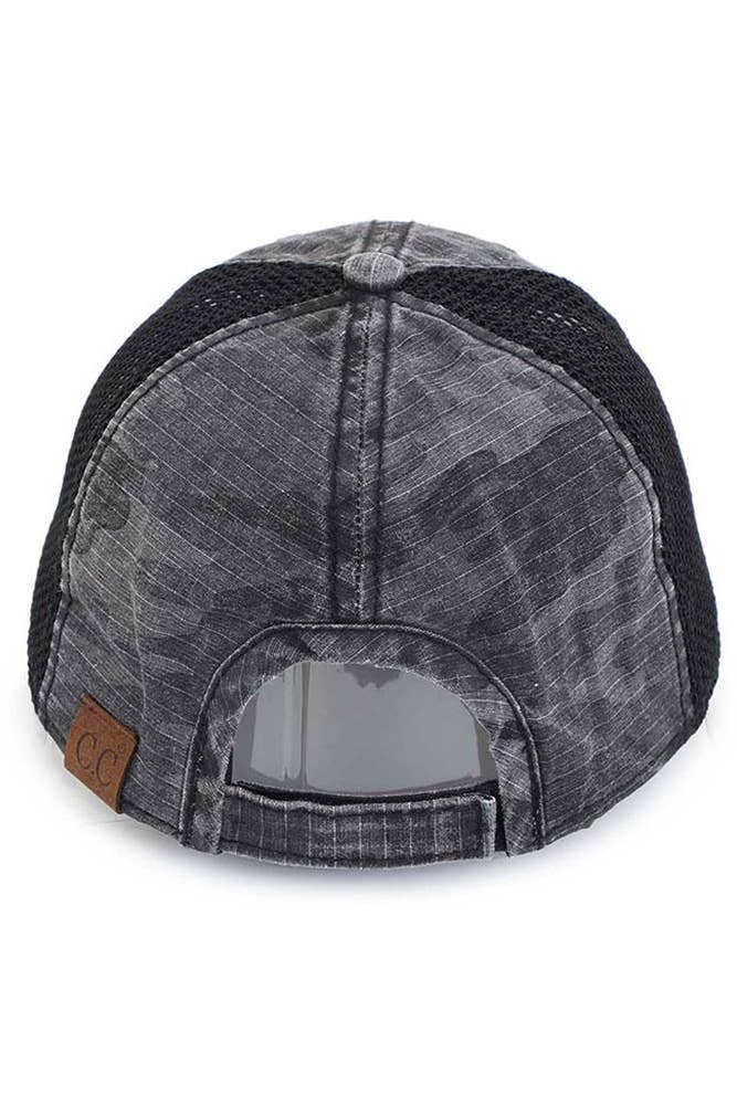 C.C American Flag Embroidery Camo Baseball Cap: Beige