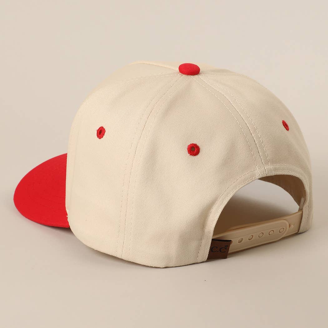 MAKE HEAVEN CROWDED Embroidery Baseball Cap: DENIM / One Size