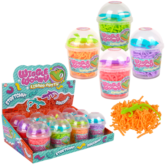 (T) 3.6" WIGGLE WORMY LIZARD PUTTY 12CT