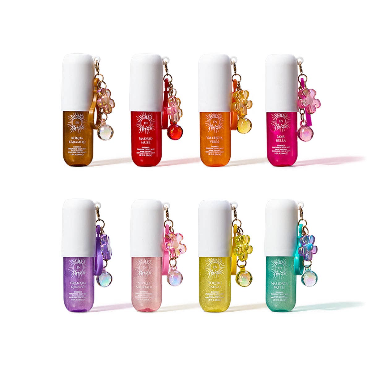 Fragrance Body Mist with Charm Keychain PDQ Display Case 24