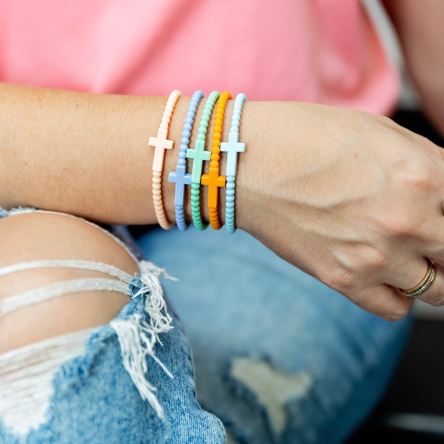 Jesus Bracelets - 5 Packs: Serene / Large