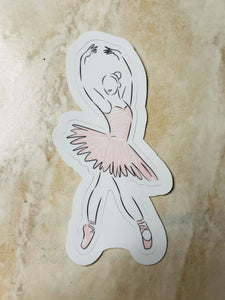 Ballerina Silhouette Dance Sticker, 1.9